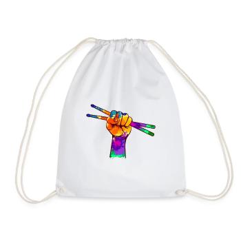 drummer - Drawstring Bag - white - Front