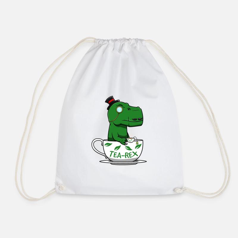T-rex - Drawstring Bag - white