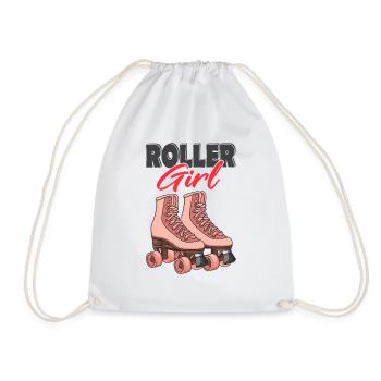 Rollschuhe - Turnbeutel - Weiß - Vorne