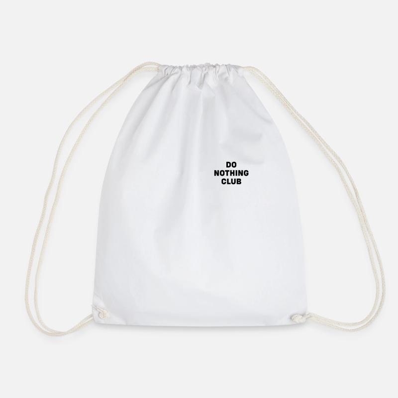 Do nothing club - Drawstring Bag - white