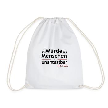 Grundgesetz - Turnbeutel - Weiß - Vorne