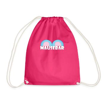 Kosename Mausebär Geschenkidee - Turnbeutel - Fuchsia - Vorne