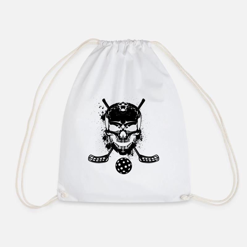 Floorball - Drawstring Bag - white