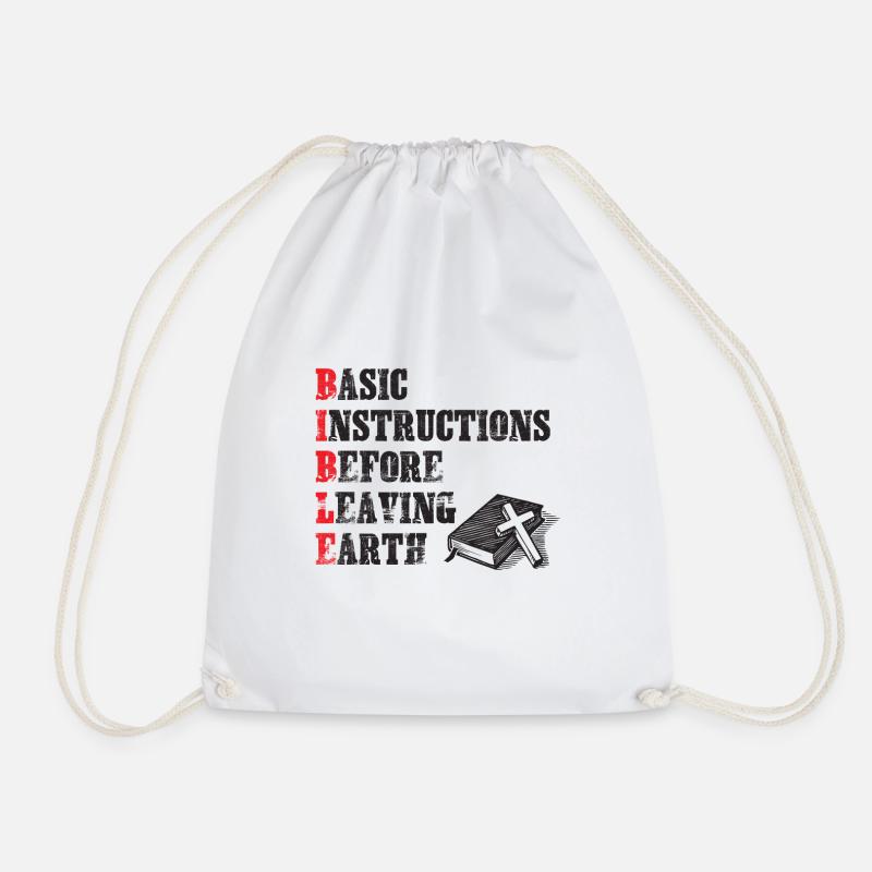 Instructions de base avant de quitter la terre - Sac de sport léger - blanc