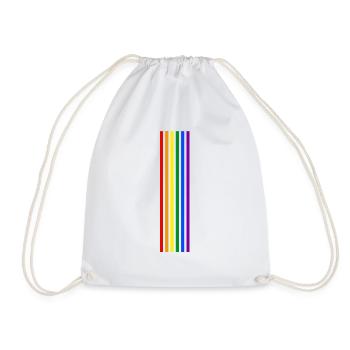 pride barcode homo LGBT - Drawstring Bag - white - Front