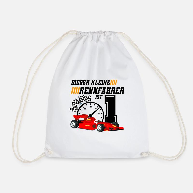 1. Geburtstag Rennfahrer - Turnbeutel - Weiß