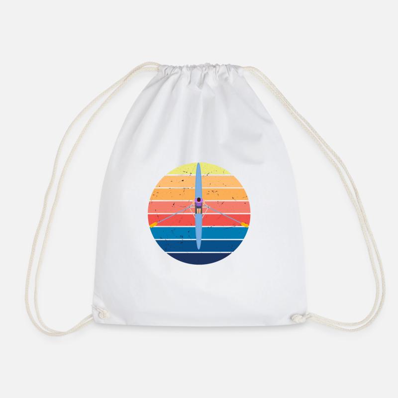 Ruderer Rudern Rowing Geschenk retro Design - Turnbeutel - Weiß