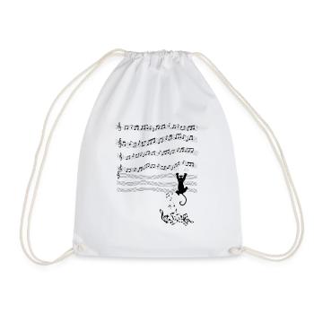 musique de chat - Sac de sport léger - blanc - Devant