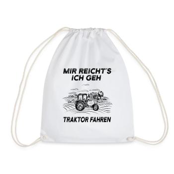 Traktor - Turnbeutel - Weiß - Vorne