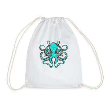 Monstre de poulpe - Sac de sport léger - blanc - Devant