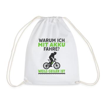 E-Bike - Turnbeutel - Weiß - Vorne