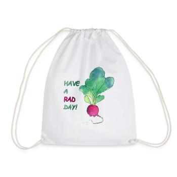 Raddhish heureux - passez une bonne journée! - Sac de sport léger - blanc - Devant