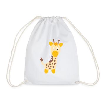 Giraffe - Drawstring Bag - white - Front