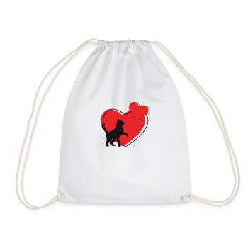 chat - Sac de sport léger - blanc - Devant