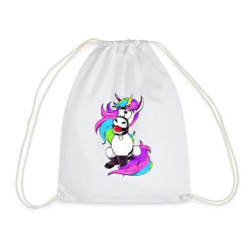 Böses Einhorn BDSM Sub Brat DDLG Bondage Humor - Turnbeutel - Weiß - Vorne