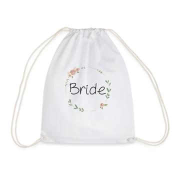 Mariée couronne florale vert poule - Sac de sport léger - blanc - Devant