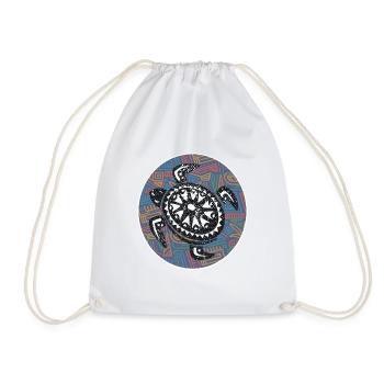 Great Hawaii design with turtle - Drawstring Bag - white - Front