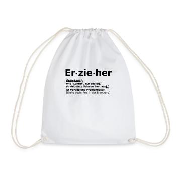 Erzieher Definition Geschenk - Turnbeutel - Weiß - Vorne