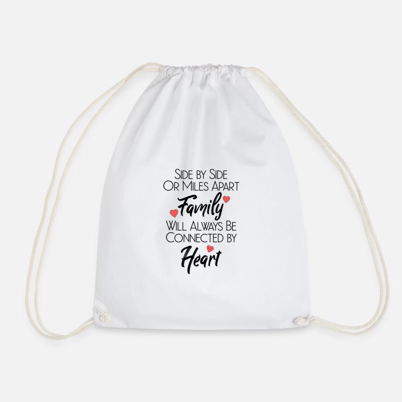 Family farewell moving gift - Drawstring Bag - white