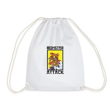 Monster Attack - Drawstring Bag - white - Front