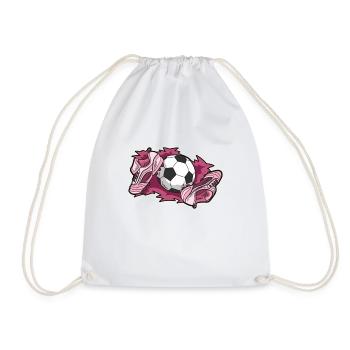 Chaussures de football rose football femmes filles femmes - Sac de sport léger - blanc - Devant