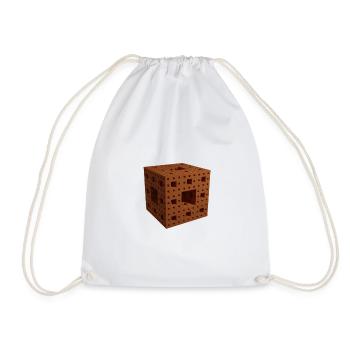 Éponge de Menger fractale 3D - Sac de sport léger - blanc - Devant