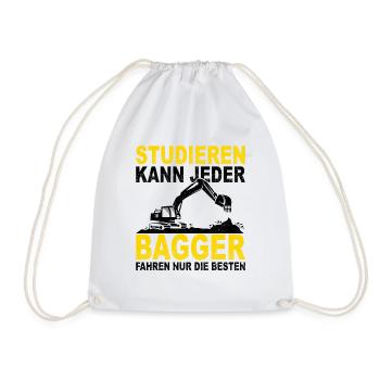 Bagger - Turnbeutel - Weiß - Vorne