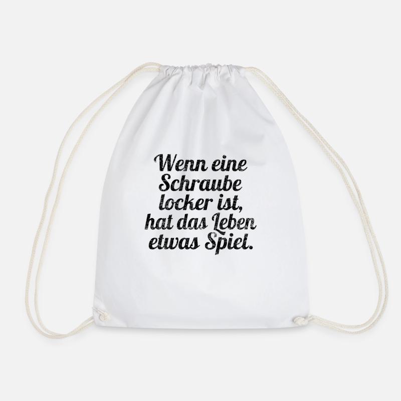 lustiger Büro Spruch Geschenk Urlaub - Turnbeutel - Weiß