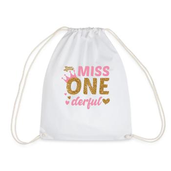 1er anniversaire fille licorne cadeau 1 an - Sac de sport léger - blanc - Devant