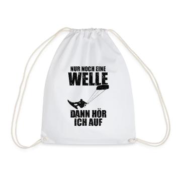 Kitesurfen Lustig Kitesurfer Surfer Wassersport Lu - Turnbeutel - Weiß - Vorne