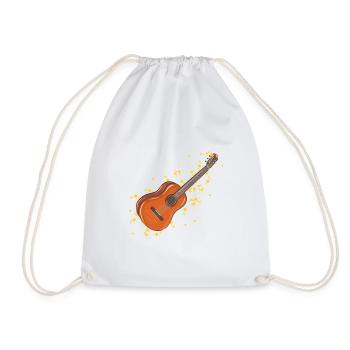 Gitarre - Turnbeutel - Weiß - Vorne