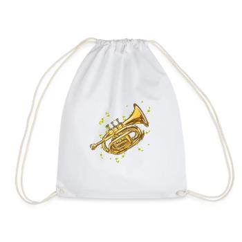 Trumpet - Drawstring Bag - white - Front