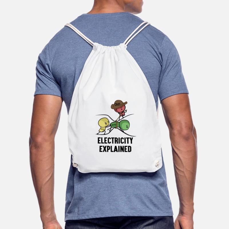 Electricity Explained Physics Nerd Gift I Teaching Drawstring Bag