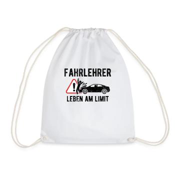 Fahrlehrer Fahrschullehrer Fahrschule Geschenk - Turnbeutel - Weiß - Vorne
