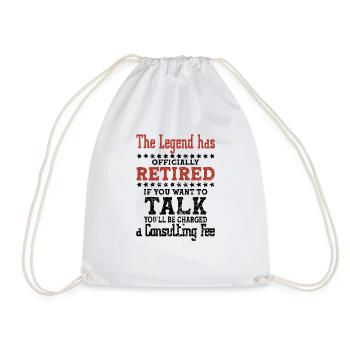 Funny Retirement gifts for Pensioner & Retired - Drawstring Bag - white - Front