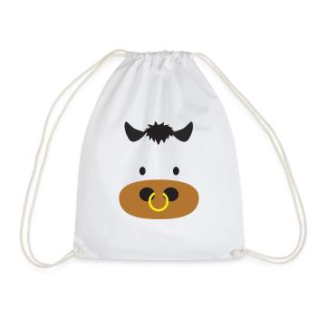 Chinese Zodiac Horoscope | 2021 Year of the Ox - Drawstring Bag - white - Front