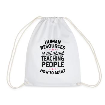 Comment faire un cadeau RH adulte, ressources humaines amusantes - Sac de sport léger - blanc - Devant
