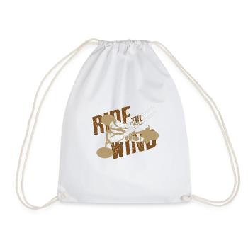 Go with the wind - Drawstring Bag - white - Front