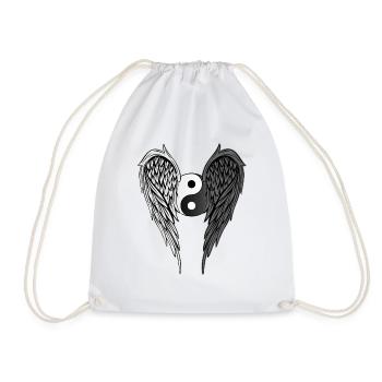 Yin & Yang ailes ailes d'ange ailes d'ange version 1 - Sac de sport léger - blanc - Devant