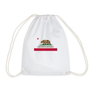 Souvenir cadeau californien drapeau cali - Sac de sport léger - blanc - Devant