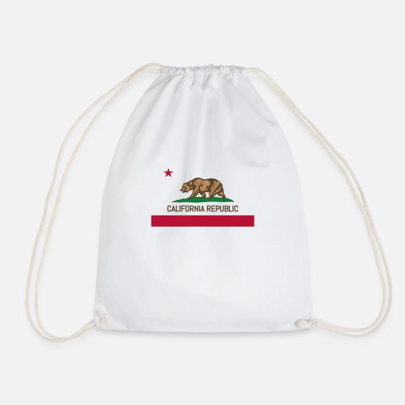 Kalifonische Flagge Cali Geschenk Souvenir - Turnbeutel - Weiß