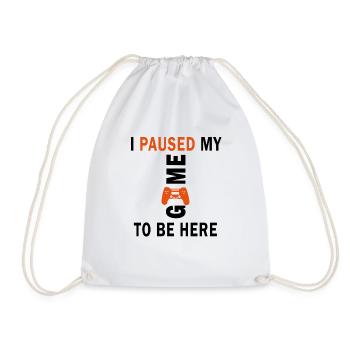 I paused my game design for gamers - Drawstring Bag - white - Front