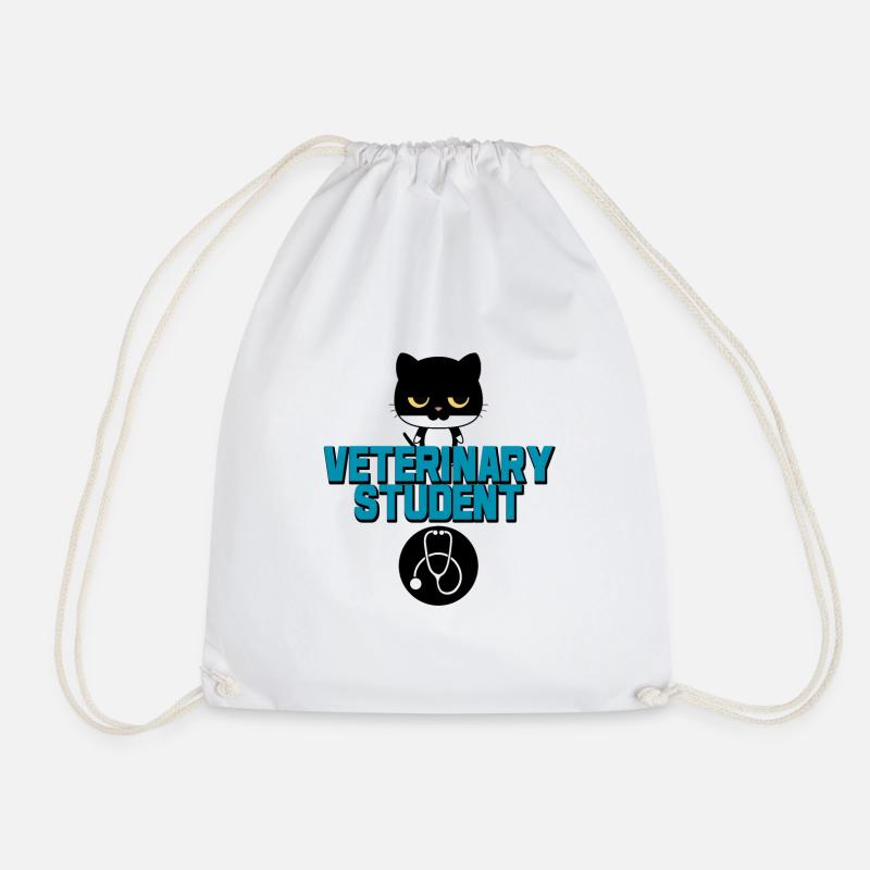 veterinary student - Drawstring Bag - white