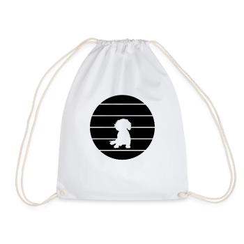 Dachshund Dachshund Teckel - Drawstring Bag - white - Front