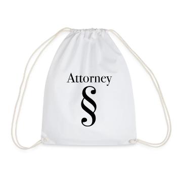 Attorney - Drawstring Bag - white - Front