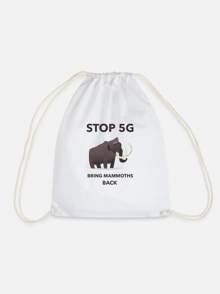 Stop 5G Strahlung Anti 5G Protest und Sensibilisierung ag - Turnbeutel - Weiß
