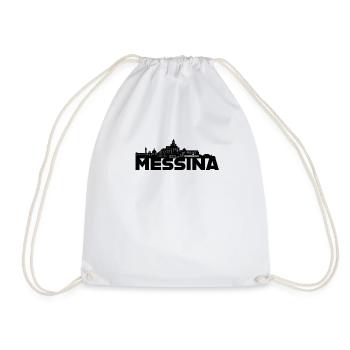 Messina Italy skyline gift idea - Drawstring Bag - white - Front