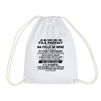 je ne suis pas un fils parfait mais ma folle de - Sac de sport léger - blanc - Devant