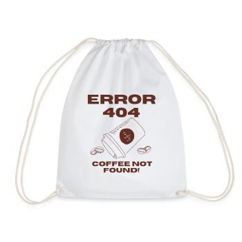 Funny coffee saying NO Coffee 404 - Drawstring Bag - white - Front