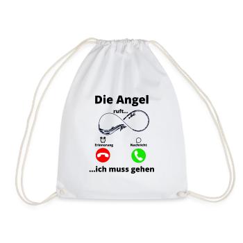 Angeln, Fischen, Fischer, Meer, Fisch, Geschenk - Turnbeutel - Weiß - Vorne